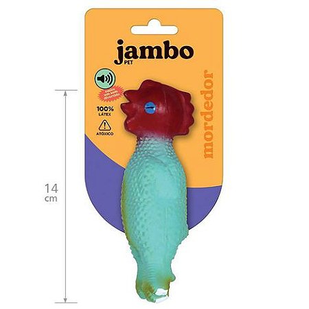 JB25560A - Brinquedo Jambo Mordedor Galinho Color Pequeno Azul