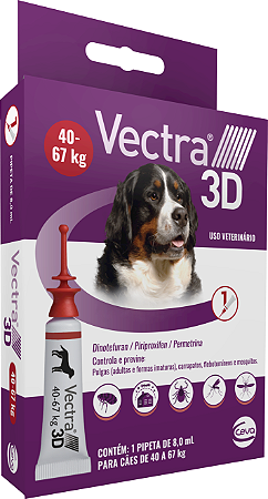 Ectoparasiticida Ceva Vectra 3D 40 a 67kg