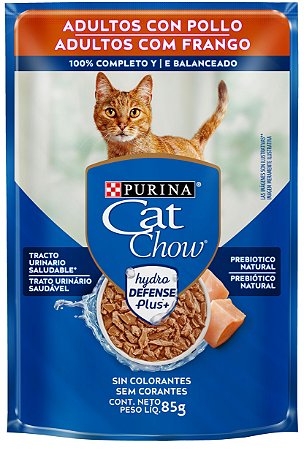 Alimento Úmido Sachê Cat Chow Adulto sabor Frango ao Molho