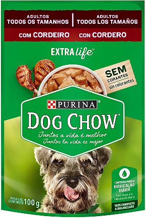 Alimento Úmido Sachê Dog Chow Cão Adulto sabor Cordeiro