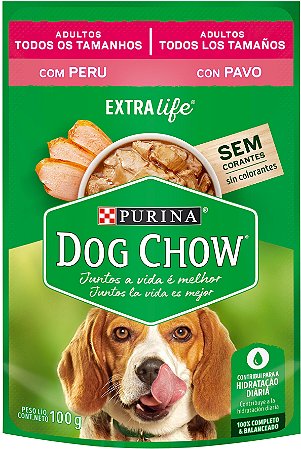Alimento Úmido Sachê Dog Chow Cão Adulto sabor Peru