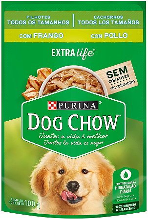 Alimento Úmido Sachê Dog Chow Cão Filhote sabor Frango