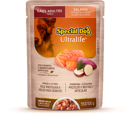 Alimento Úmido Sachê Special Dog Ultralife Adulto sabor Salmão