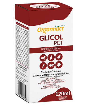 Suplemento Organnact Glicol Pet 120ml
