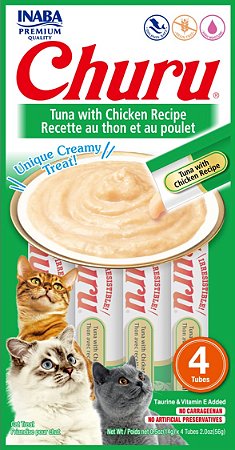 Alimento Úmido Gatos Inaba Churu sabor Atum com Frango