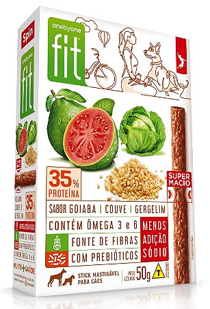 Petisco One by One Fit Sabor Goiaba, Couve e Gergelim 50g