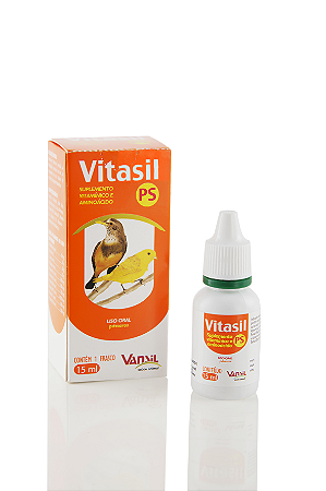 Suplemento Vitasil PS para Pássaros 15ml