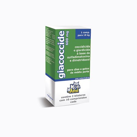 Giacoccide Individual 600mg 2 blisters com 10 Comprimidos