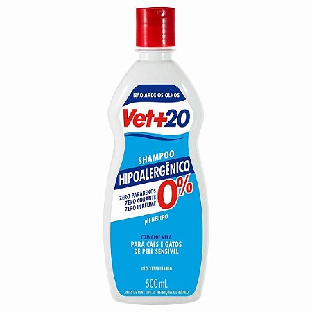 Shampoo Vet+20 Hipoalergênico - 500 ml