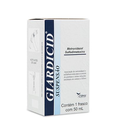 Vermífugo Cepav Giardicid Suspensão 50mg 50ml