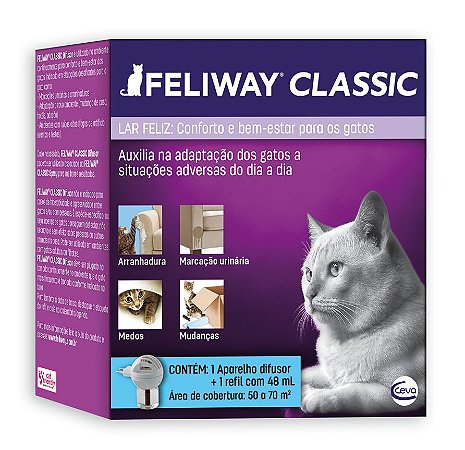 Comportamental Ceva Feliway Classic Aparelho Difusor com Refil 48ml