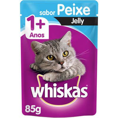 Ração Úmida Whiskas Sachê Peixe Jelly para Gatos Adultos - 85g