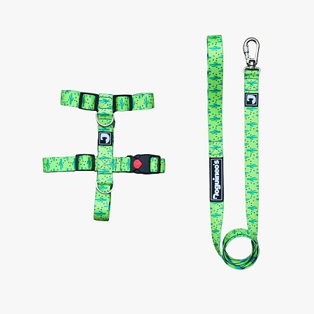 Kit Peitoral H + Guia para cães - Cacto