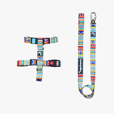 Kit Peitoral H + Guia para cães - Tribo