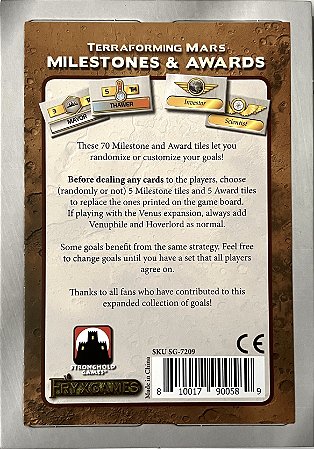 Terraforming Mars: Marcos & Prêmios
