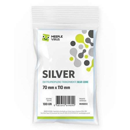 Sleeves Silver 70 x 110 mm (Blue Core)