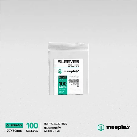 Sleeves MeepleBR SLIM - QUADRADO (70x70mm)