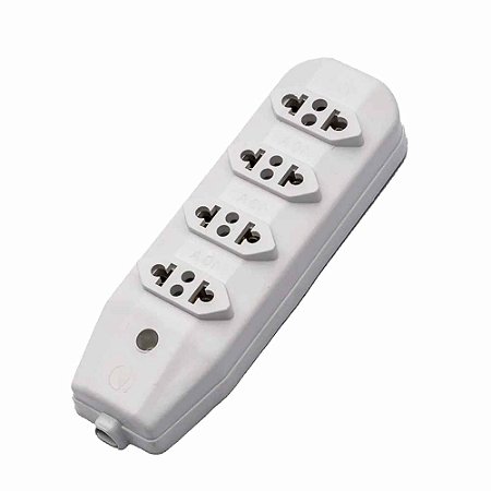 Tomada em Barra Quádrupla  2P+T 10A - 25 Unidades