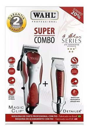 WAHL KIT PARA CORTE DE CABELO - MAGIC CLIP 220V E HERO