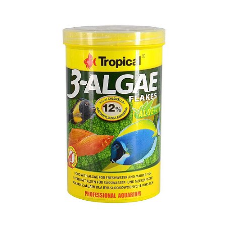 Tropical 3-algae Flakes 50g Ração P/peixes Marinhos