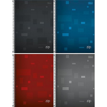 Caderno Espiral Capa Dura Universitário 10 Matérias (160 Folhas) Zip Tilibra Unitário