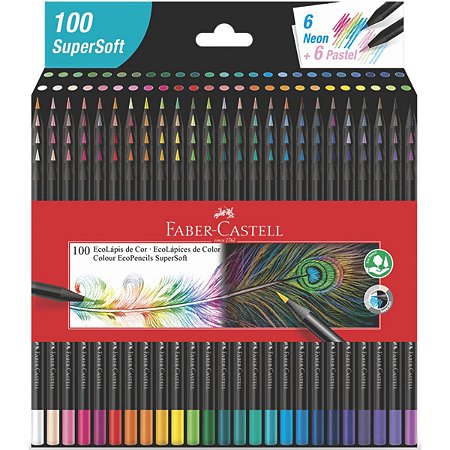 Lápis de Cor Faber Castell SuperSoft 100 Cores
