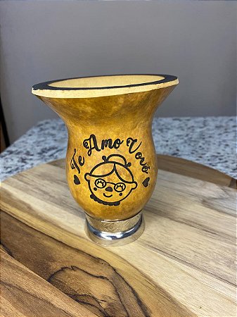 Cuia Avós Porungo com pé de Metal
