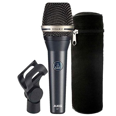 Microfone AKG D7 Dinâmico Supercardióide Azul-Escuro