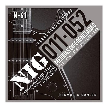 Encordoamento Nig Para Guitarra 011 - 052 N61