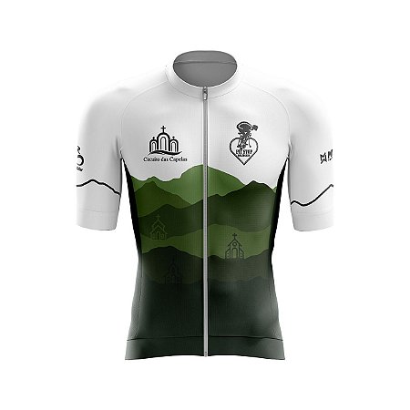 Camisa de Ciclismo Elite Pro Circuito das Capelas Branco/ Verde