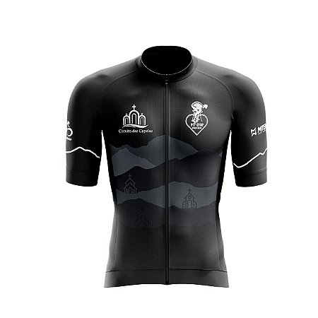 Camisa de Ciclismo Elite Pro Circuito das Capelas Preto/ Chumbo