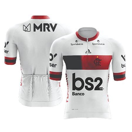 Camisa Ciclismo/Camiseta para Ciclismo Flamengo Branca 308/ Unissex Adulto e Infantil