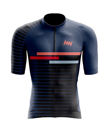 Camisa Ciclismo Camiseta Para Ciclista MTB Adventure Azul Listrado 2023 Proteção UV cod196
