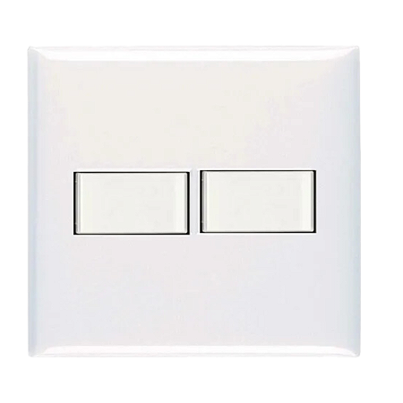 Conjunto 4x4 Interruptor Paralelo Branco - Thesi