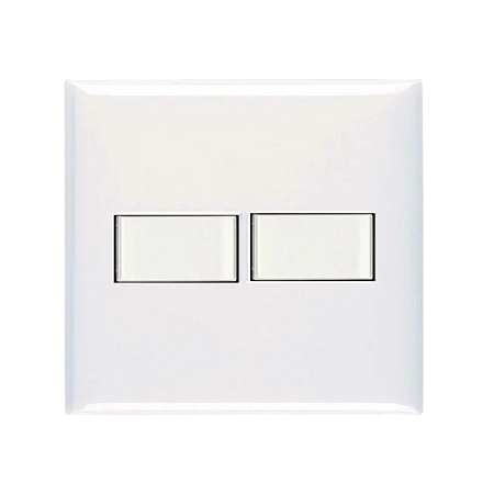Conjunto 4x4 2 Interruptores Simples Branco - Thesi Bticino