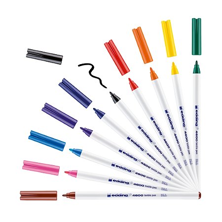 edding 4600 - Caneta para tecido permanente - Base d’água - 1 mm