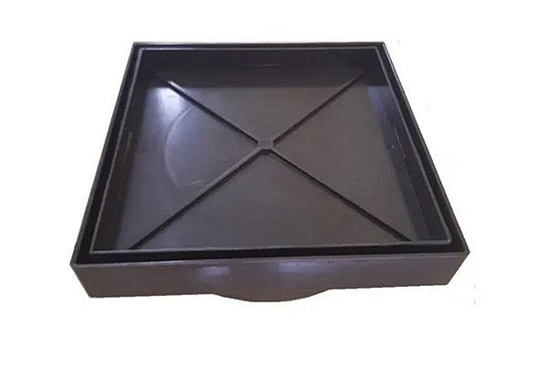 Ralo quadrado 15x15 invisível marrom 100mm e 150mm