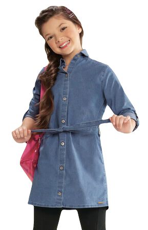 CHEMISE COM BOTÕES E AMARRAÇÃO MILLI & NINA