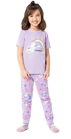 PIJAMA UNICORNIO MEIA MALHA MALWEE KIDS