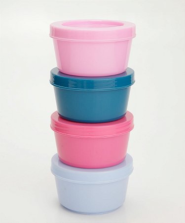 KIT 04 POTES REDONDOS ESCUROS