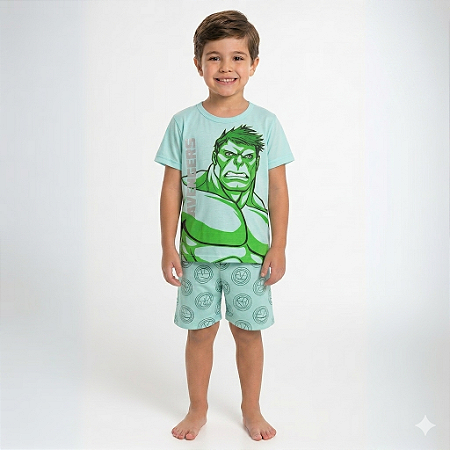 PIJAMA BRILHA NO ESCURO PERSONAGENS - HULK