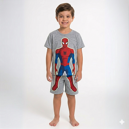 PIJAMA BRILHA NO ESCURO PERSONAGENS - HOMEM ARANHA