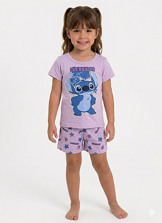 PIJAMA BRILHA NO ESCURO PERSONAGENS - LILO & STITCH