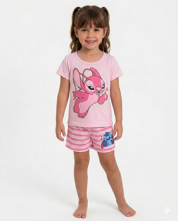 PIJAMA BRILHA NO ESCURO PERSONAGENS - LILO & STITCH