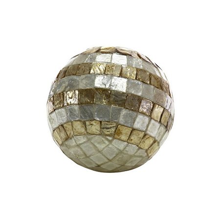 BOLA LINHAS DE MADREPÉROLA NATURAL E DOURADA 10