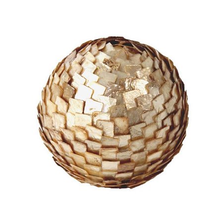 BOLA COM MOSAICO ESCAMA QUADRADA DOURADA 10