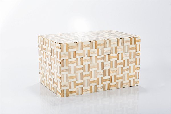 CAIXA PORTA JOIAS BAMBU E OSSOS 25x16x15