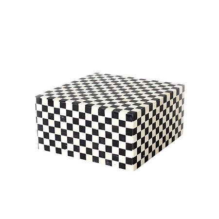 CAIXA PORTA JOIAS EM CHIFRE E OSSOS 25X25X13