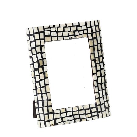 PORTA RETRATO EM MADEIRA E OSSO