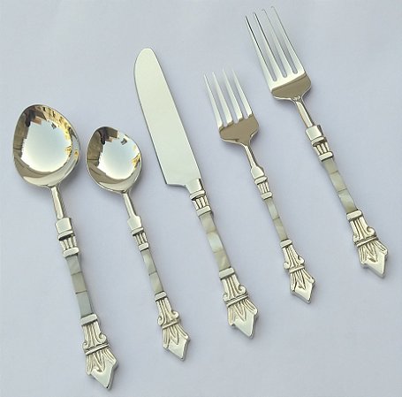 FAQUEIRO EM INOX E MADREPÉROLA GREEN SHELL